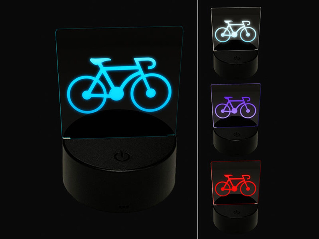 Racing Bike Bicycle Cyclist Cycling 3D Illusion LED Night Light Sign Nightstand Desk Lamp